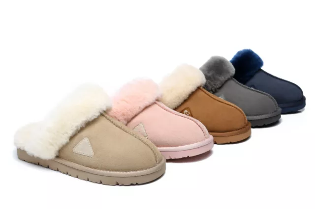 【EXTRA 15% OFF】EVERAU Muffin Slippers Women Men Australia Sheepskin Fluffy Shoes