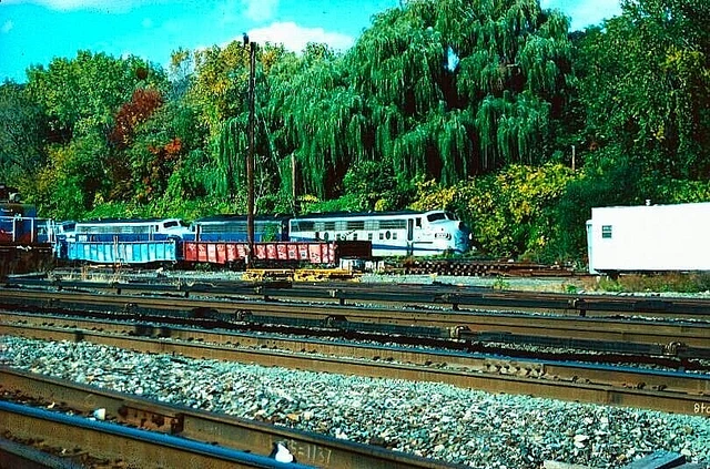 Original Kodachrome Slide Mnrr Fl-9 #2007 & 2029 Dead Line Croton, Ny 10/20/01
