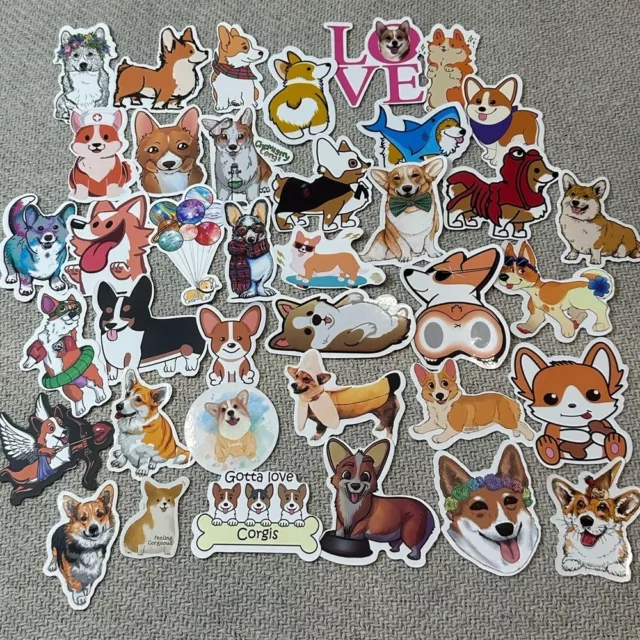 Huge Bundle Corgi Dog Lover Stickers Puppy Gift New Funny Cute Doggo Loaf