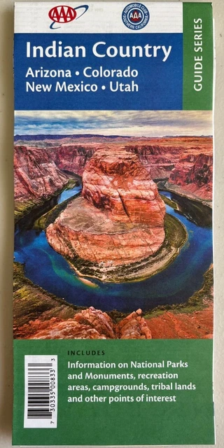 Newest AAA INDIAN COUNTRY ROAD MAP Guide Series ARIZONA Colorado NEW MEXICO Utah