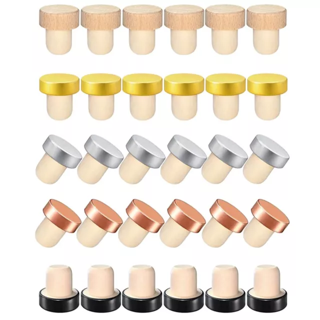 2X(30PCS Wine Bottle Cork Stopper T Shaped Wine Stopper Tasting Cork8045