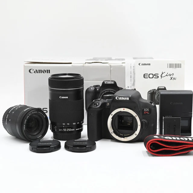 CANON EOS KISS X9i 18-55mm 55-250mm 24.2MP Black (SC:18777) [Top