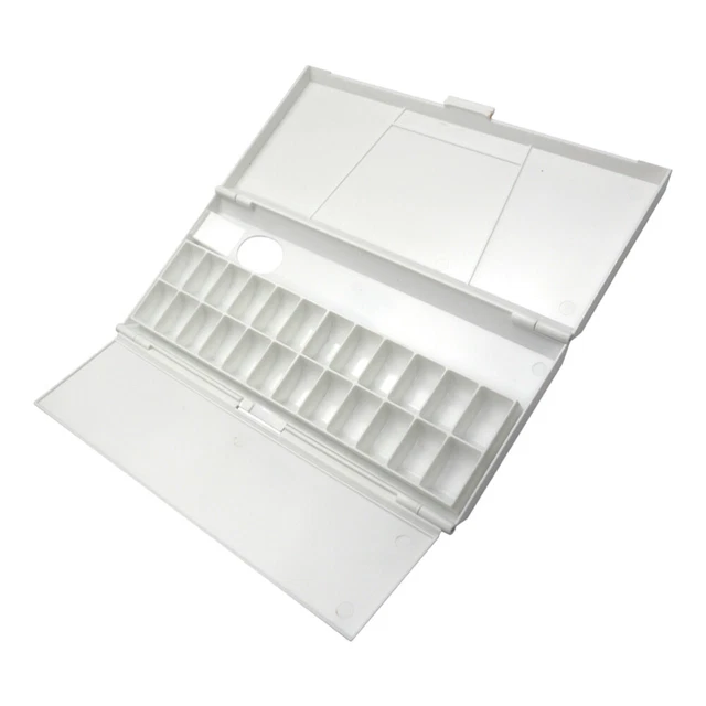 PATIKIL – 4 Tavolozze Mista Colori In Plastica Con 11 Pozzetti Ciascuna – Vassoio Per Acquerello, Guazzo, Olio – Bianco, 17 Cm - 2
