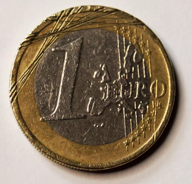 1 euro münze Deutschland, Fehlprägung 2002, Zustand siehe Foto vom 04.05.2024