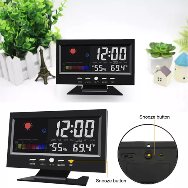 LCD Digital Alarm Controlled Alarm Clock with Temperature Display Calendar