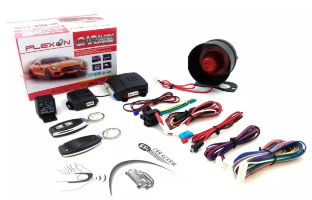 Car Alarm Universal Central Locking Security System Immobiliser & Shock Sensor