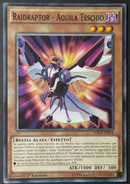 RAIDRAPTOR AQUILA TESCHIO in Italiano DOCS-IT014 Comune YUGIOH