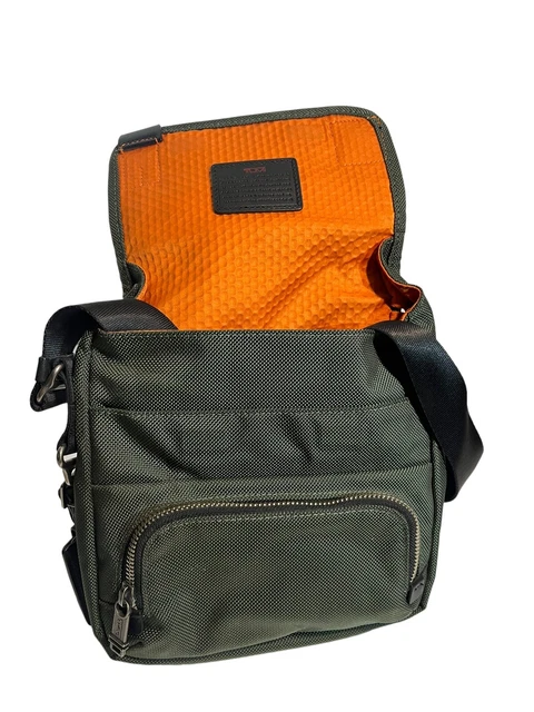 Tumi Alpha Bravo Barstow Crossbody Bag Green Nylon Travel Small Mens Bag 4