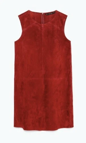 open lace back dress Preowned Zara Rust Red Bias Cut Satin Side-Ruched Slip Dress