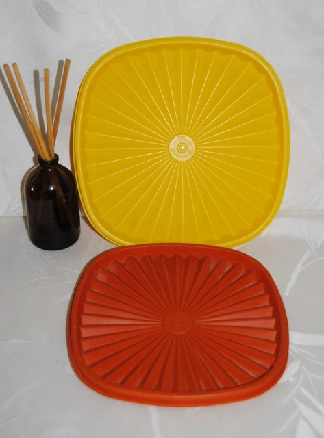 Cave à Fromage Tupperware Jaune – Petit Modèle 19x19 Cm, Fromagère Vintage