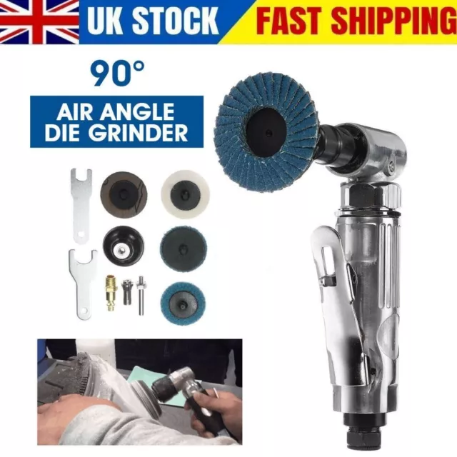 90 Degree 1/4" Air Angle Die Grinder Pneumatic Grinding Machine Cut Off Polisher