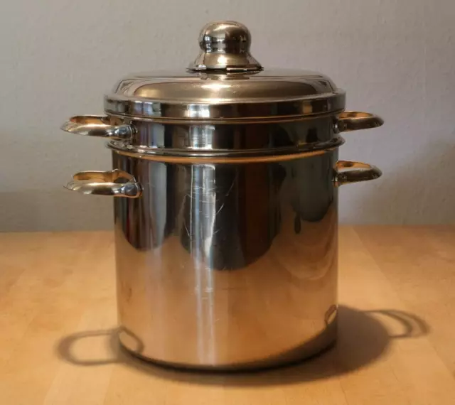 Spargeltopf Spaghettitopf von Schulte-Ufer SUS-INOX 18/10 Ø 20 cm 5 Liter ** RAR