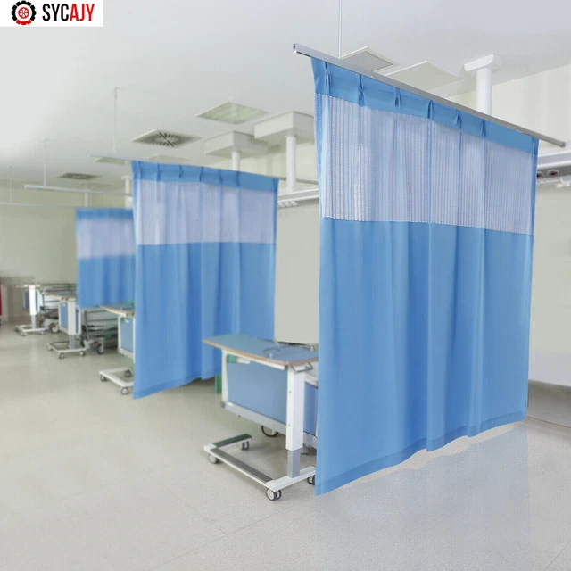 Curtain with Flat Hooks for Hospital Medical Clinic SPA Lab Cubicle Curtain USA