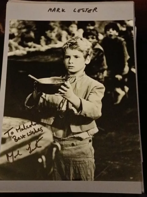 Mark Lester UK Actor Hand Signed Signature On Photo