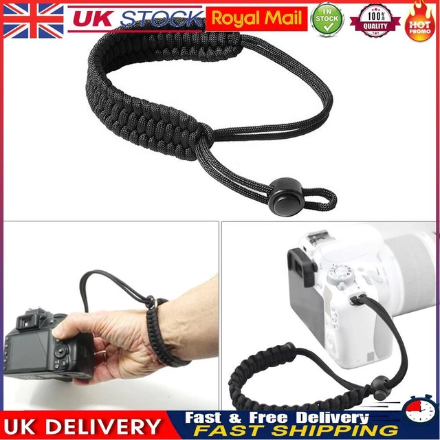 Nylon Camera Paracord Practical Life Ropes Men Women Camping Gear (Black)