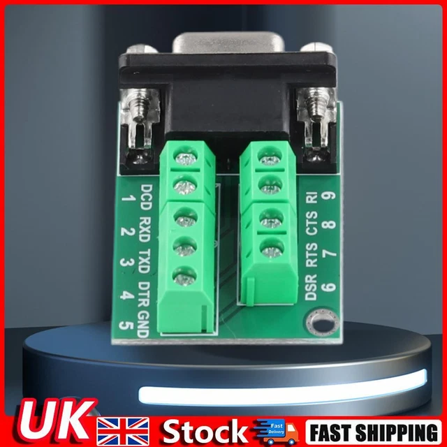 InduSKY 2 Stuks DB9 Soldeerloze Connector (vrouwelijk) – Handige RS232 D-SUB Breakout Board Voor Seriële Adapters, 9-pins Signaalmodule Met Behuizing