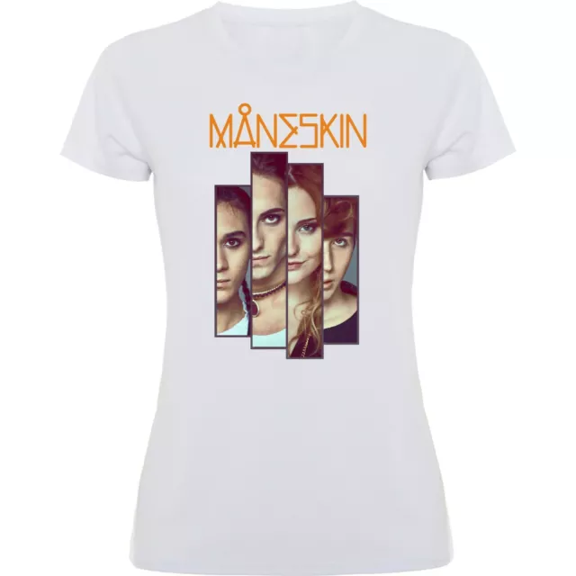 T-shirt donna dei Maneskin vincitori sanremo 2021 ragazza bambina cotone 100%