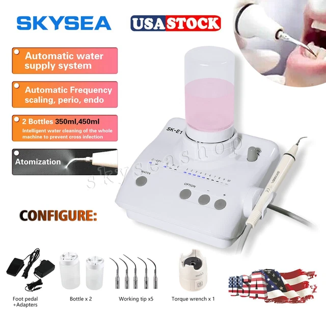 DENTAL SCALING PERIO Endo Ultrasonic Scaler & 2 Water Bottles fit EMS