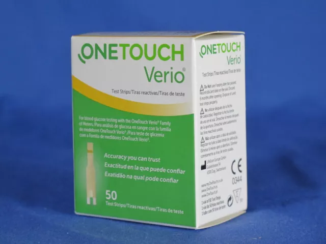 ONE TOUCH VERIO  PACK 50 BLOOD TEST STRIPS  UNOPENED PACK May 2025
