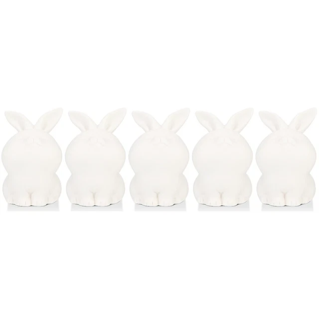 5 Pack Ornement Mini Lapin Jade Céramique Bureau Année Figure Du Statue