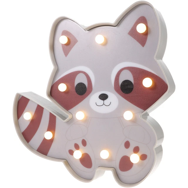 HOUSE DECORATIONS FOR Home Raccoon Night Light Holiday Cartoon Lamp £10