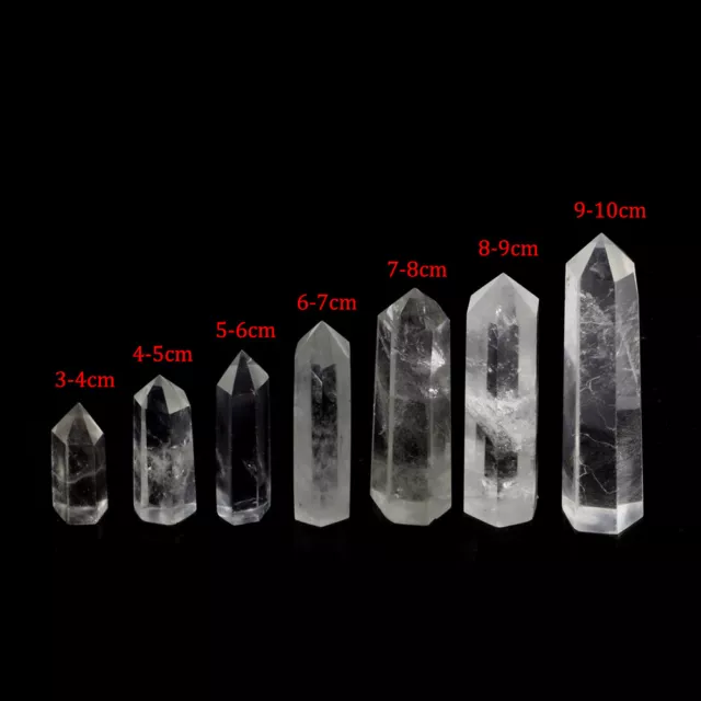 Natural Chakra Quartz Crystal Stone Point Wand Obelisk Tower Column Healing Rock