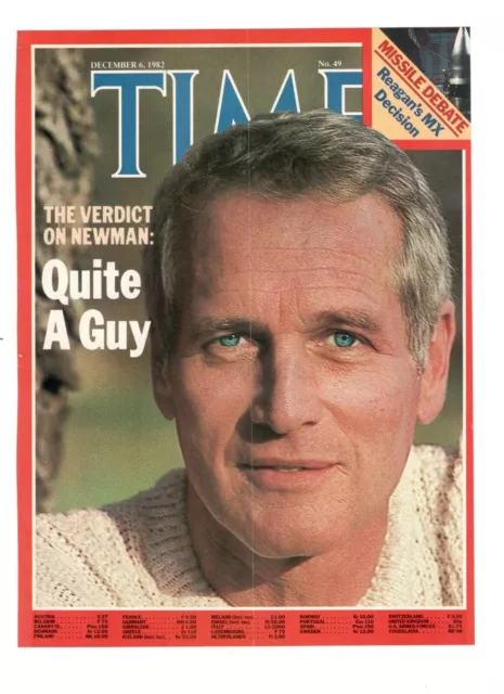 Schauspieler Paul Newman 1982 Time Cover 1 Seite Original