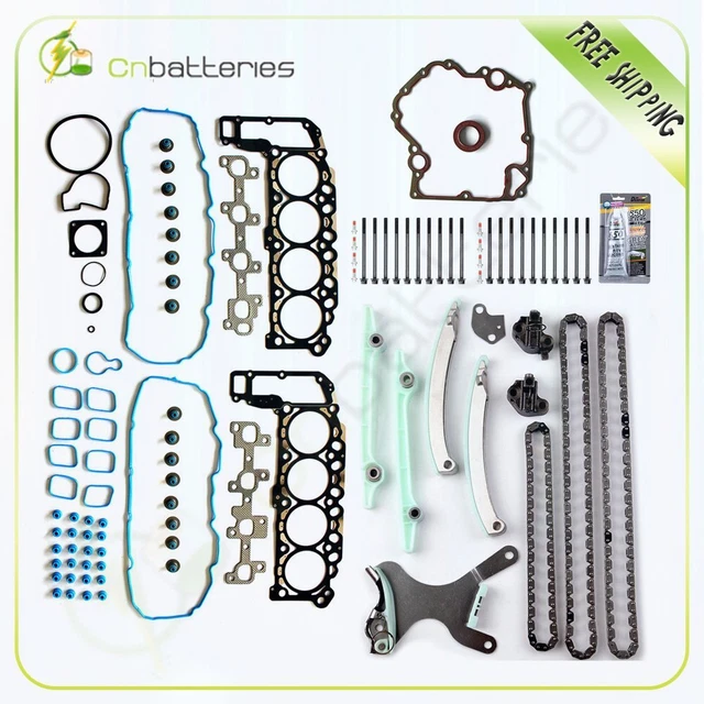 HEAD GASKET BOLTS Set Timing Chain & Cover Gasket For 0203 Dodge