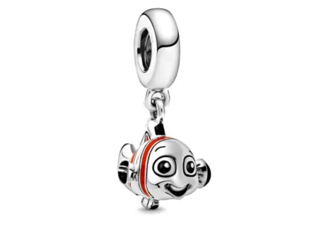 NEW GENUINE S925 Silver DISNEY Pixar Finding NEMO Bracelet Necklace Dangle Charm