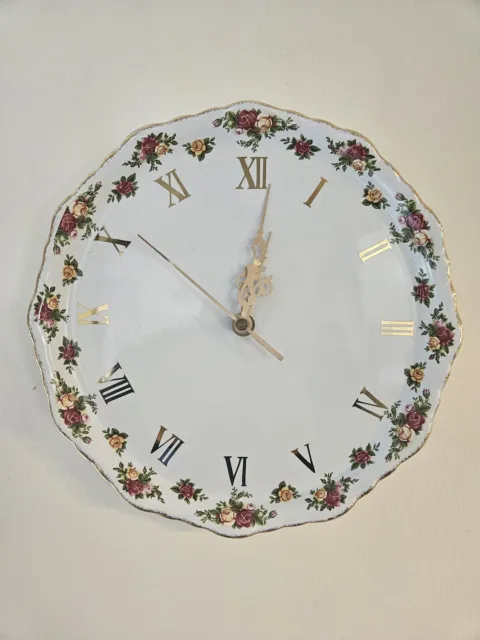 Royal Albert Old Country Roses Wall Clock - Working