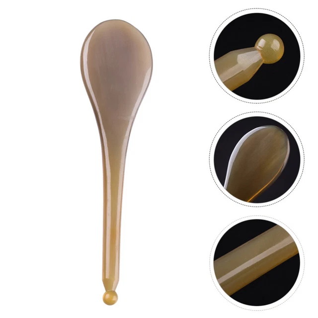 1 pieza Gua Sha Yak Horn Massage Board Punto de Acupuntura Rascado Cara Cuerpo