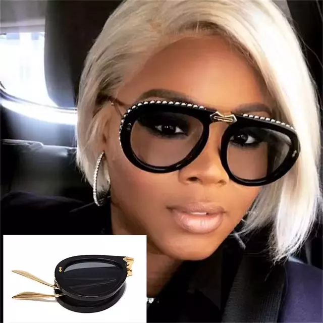 GUCCI GG0307S WOMEN Black Aviator Sunglasses 190.00 PicClick