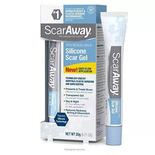 ScarAway 100% Medical-Grade Silicone Scar Gel for Face, Body, Surgical, Burn,