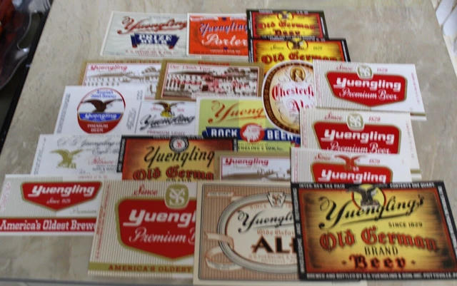 20 Different Vintage Yuengling Beer Labels Pottsville, PA 3 IRTP'S