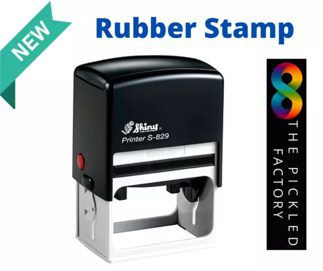 Custom Personalised Self Inking Rubber Stamp | Business Name Address logo stamp 2