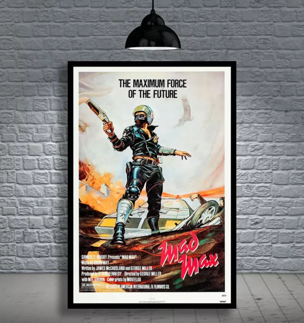 Mad Max 1979 Mel Gibson Framed Movie Poster Print Cinema A1 & 60X40Cm