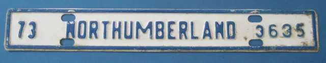 1973 Northumberland County plate from Virginia