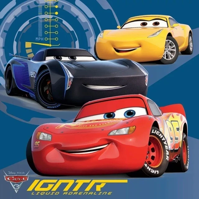 DISNEY CARS KISSENBEZUG KINDER JUNGS KISSENHÜLLE CARS CA.40x40 CM RENNAUTO MOTIV