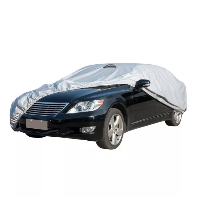 Waterproof Car Cover 2 Layer Heavy Duty Cotton Lined UV Protection - Size Large