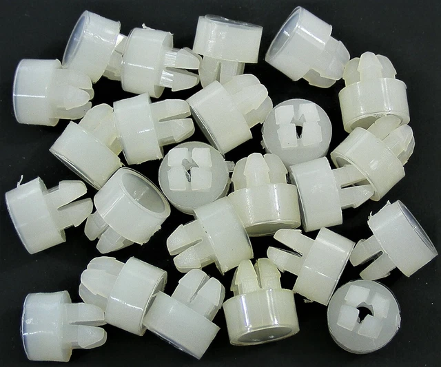 Mercury Nylon Trim Screw Spacer Nuts / Grommets- 1/4" Long- 25pcs- #034