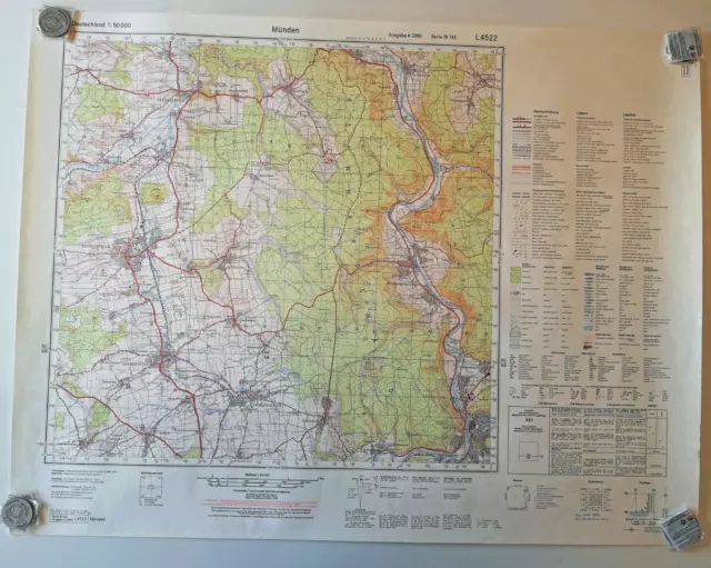 Militär Geographisches Amt 1979 - Han. Münden -  Militärische Landkarte 1:50 000
