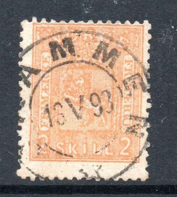 Norway 1867-68 2sk orange-buff  Fine used  Sg 24 cat £80