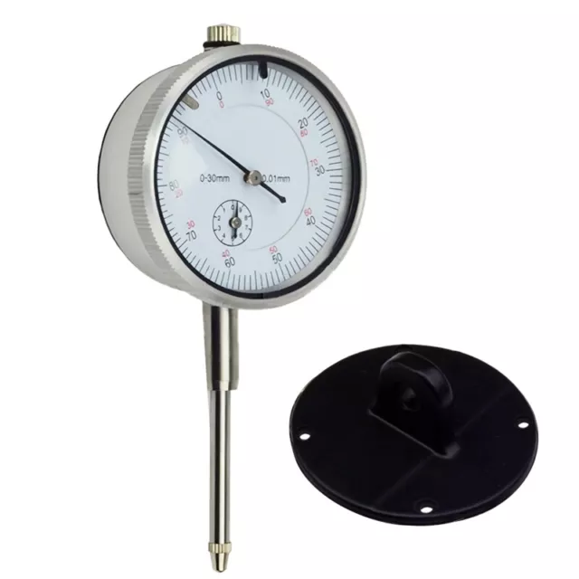 0-30mm/0.01mm Dial Indicator Gauge Meter with Lug Back Precise Micrometer Tool