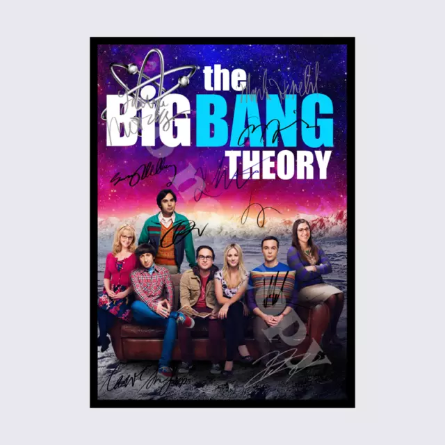 The Big Bang Theory Cast Signed Autograph Poster Print A5 A4 A3