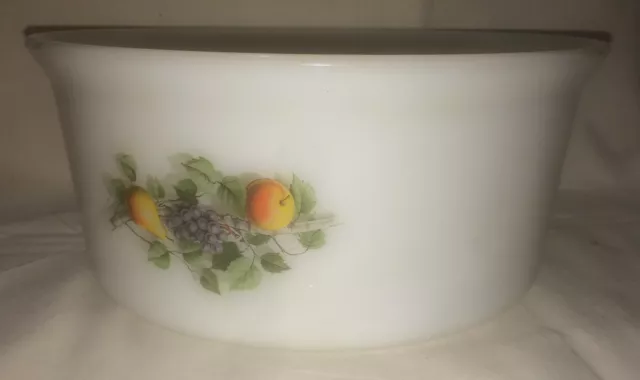 Arcopal vintage Saladier motif Fruits de France Salad bowl 60's-70's