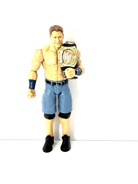 Pack De 3 Figuras De Acción WWE – John Cena, The Rock Y CM Punk, Serie Basic Con 10 Puntos De Articulación Y Caras Realistas TrueFX