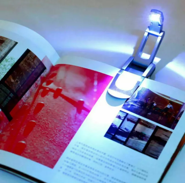 Clip On LED Reading Book Light  Robotic Flip Up (E13) 2