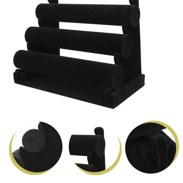 Stand espositivo sospeso scaffale per gioielli a tre piani supporto per bracciale collana