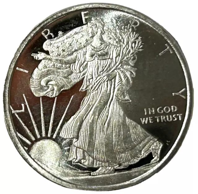 SILVER COIN 1 X 3.1g WALKING LIBERTY ROUND..999 FINE SILVER PURITY..