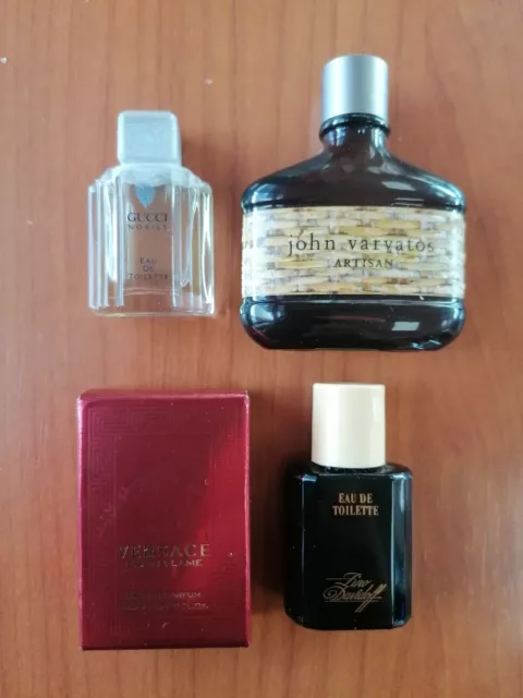 Parfum-Minis Konvolut Zino, Gucci Nobile, Varvatos Artisan, Versace Eros Flame